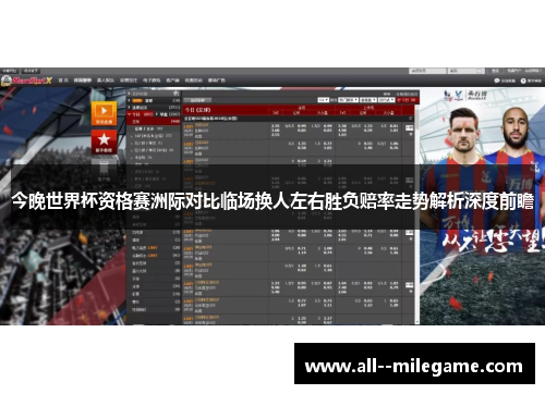 今晚世界杯资格赛洲际对比临场换人左右胜负赔率走势解析深度前瞻